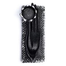 'Mudra Hand' candle holder, holding a candle. 21 x 8 x 10 cm/ 676 grams. Pose of the so-called Gyan Mudra (peace of mind, heart, self-confidence, purity).