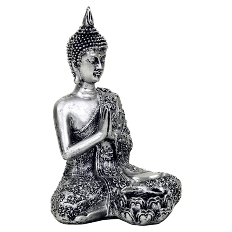 Buddha/candle holder, 20.5 cm tall - 326 grams. Suitable for tea lights. Made of polyresin!