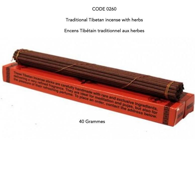 Encens en bâton du Népal aux plantes, 20/25 bâtons par paquet + 1 porte-encens
.
Ingrédients 100% naturels
. Ces marques sont qualifiés d'encens monastique ou traditionnel haut de gamme fait au Népal !