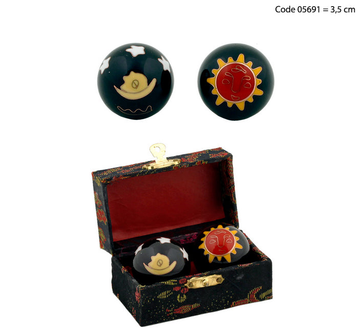 Boules Chinoise ou Boules de santé 'sonore', 6 modèles/ 2 Tailles au choix. Livrées dans un coffret luxueux rouge, bleu ou vert !