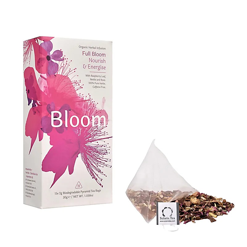 Infusion 'Bio' de chez 'Solaris', préparer à la main en Irlande, 4 parfums au choix, 15 sachets de 2 gr., boîte de 30 gr. Mélangé en utilisant la sagesse des traditions de phytothérapie occidentale, celtique et ayurvédique !