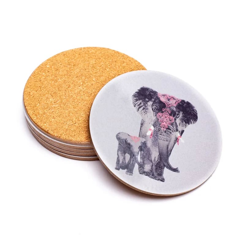 Sélection de dessous de verres, ensemble de 6 pièces avec de jolis motifs : Bouddha, éléphant, fleur de vie, mandala... 9 modèles aux choix, parfait !