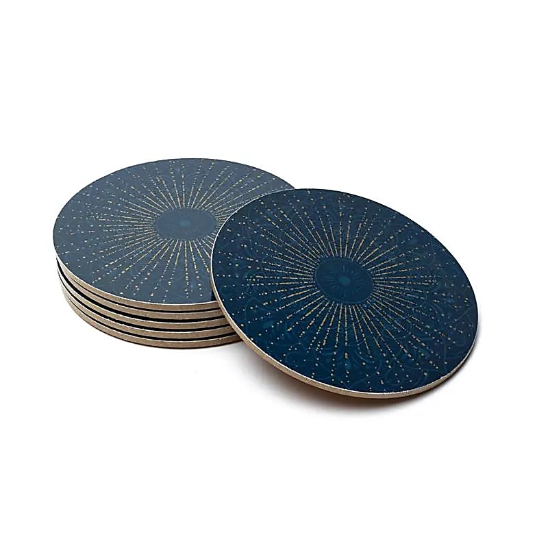 Sélection de dessous de verres, ensemble de 6 pièces avec de jolis motifs : Bouddha, éléphant, fleur de vie, mandala... 9 modèles aux choix, parfait !