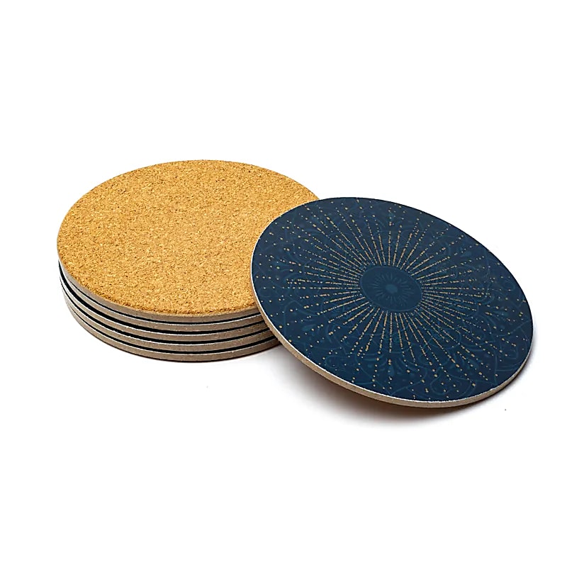 Sélection de dessous de verres, ensemble de 6 pièces avec de jolis motifs : Bouddha, éléphant, fleur de vie, mandala... 9 modèles aux choix, parfait !