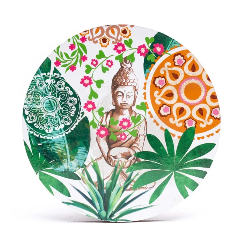Sélection de dessous de verres, ensemble de 6 pièces avec de jolis motifs : Bouddha, éléphant, fleur de vie, mandala... 9 modèles aux choix, parfait !