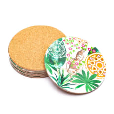 Sélection de dessous de verres, ensemble de 6 pièces avec de jolis motifs : Bouddha, éléphant, fleur de vie, mandala... 9 modèles aux choix, parfait !