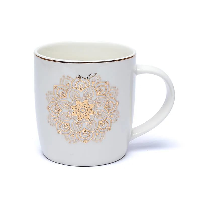 Sélection de tasses/ mugs, en verre ou en porcelaine (Kaolinite), de 250 et 400 millilitres. Avec de très jolis dessins : Bouddha, éléphant, arbre et fleur de vie, mandala... Modèles aux choix, parfait !