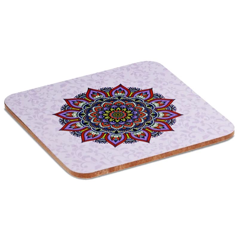 Sélection de dessous de verres, ensemble de 6 pièces avec de jolis motifs : Bouddha, éléphant, fleur de vie, mandala... 9 modèles aux choix, parfait !