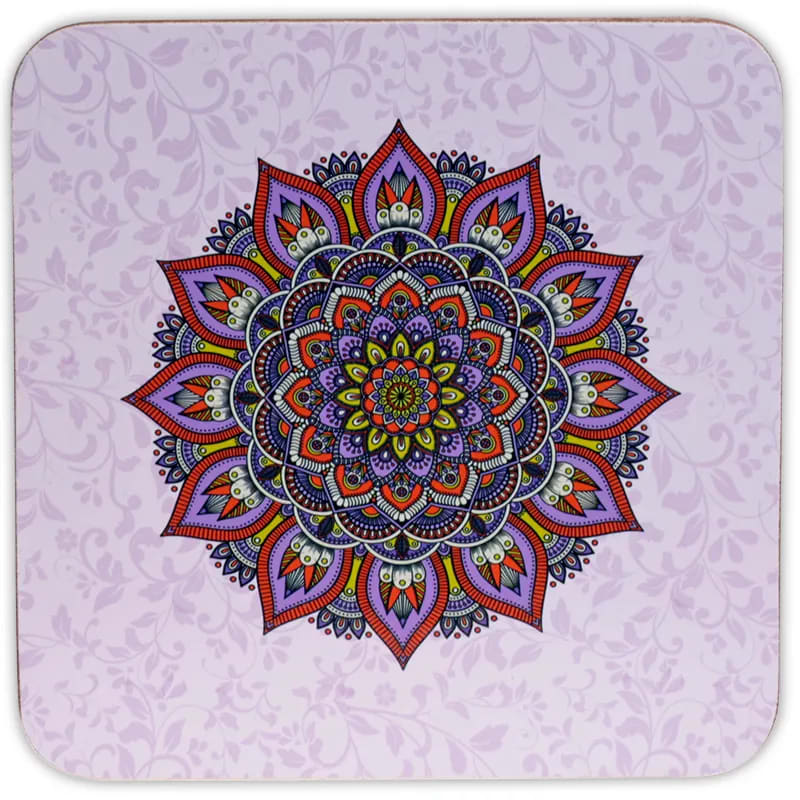 Sélection de dessous de verres, ensemble de 6 pièces avec de jolis motifs : Bouddha, éléphant, fleur de vie, mandala... 9 modèles aux choix, parfait !