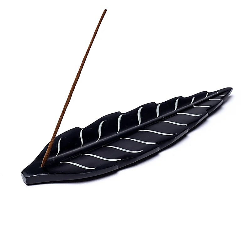 A selection of incense stick holders. These models are made of soapstone, 25/26 centimeters long.