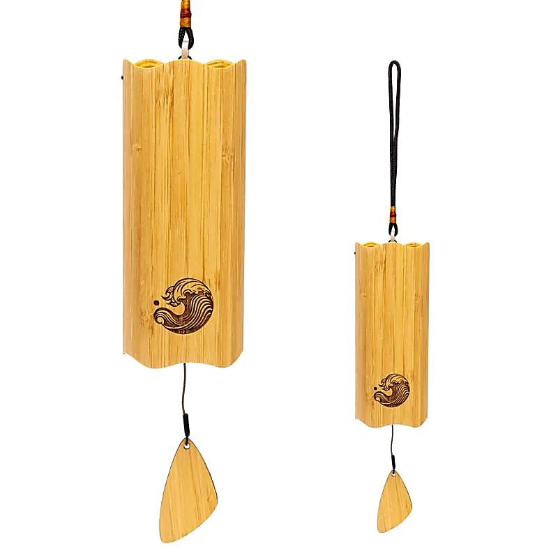 Carillon à vent "Wave", en bambou avec activateur interchangeable ! 20 cm de haut - 143 grammes !