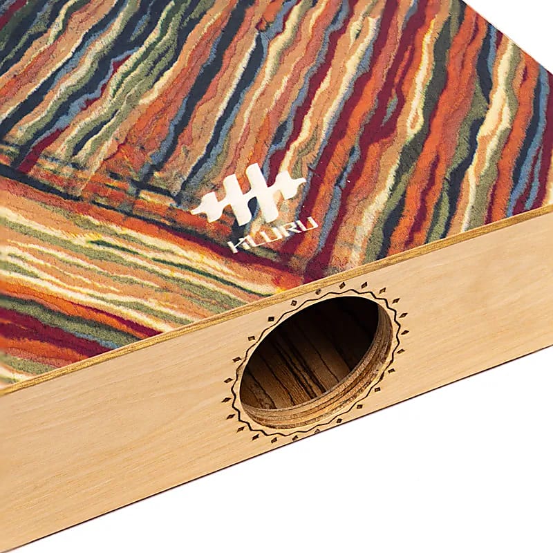 Tambour 'Cajón' de voyage (Hluru), 30,5x29,5x7,3 cm - 1050 grammes. Fabriqué en érable et bouleau, parfait pour jouer debout !