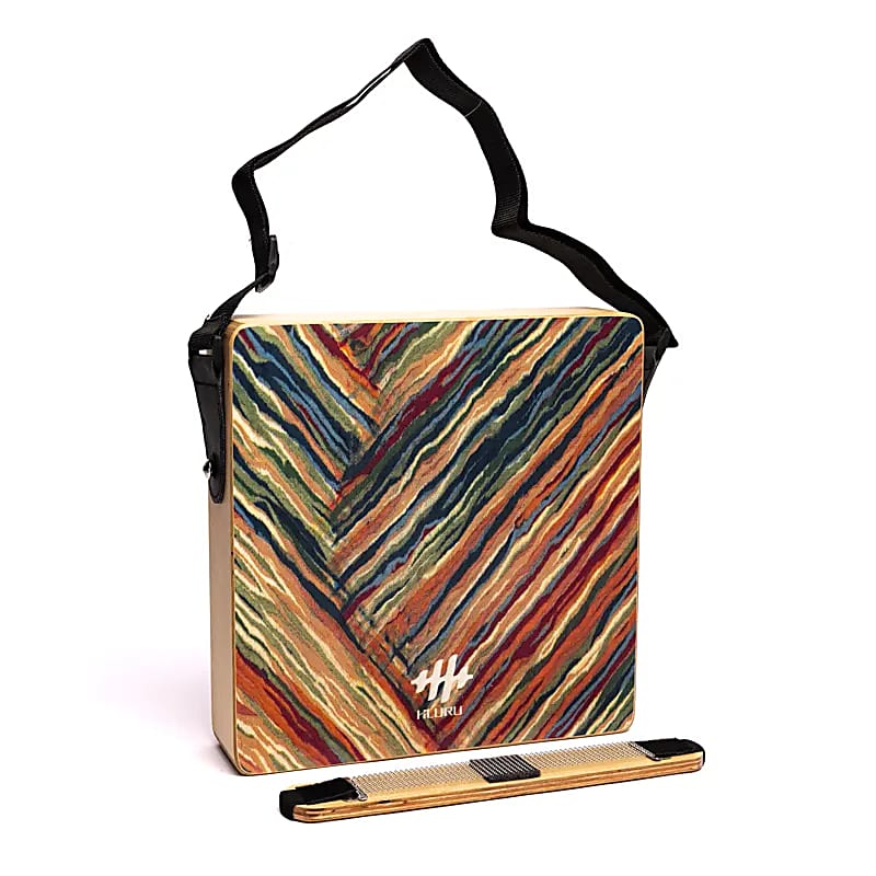 Tambour 'Cajón' de voyage (Hluru), 30,5x29,5x7,3 cm - 1050 grammes. Fabriqué en érable et bouleau, parfait pour jouer debout !