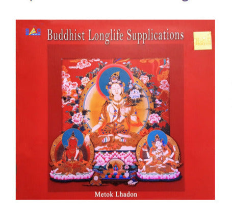Compact disc, 'Buddhist Longlife Supplications', chant de prières Bouddhiste pour une vie meilleure et plus spirituelle.