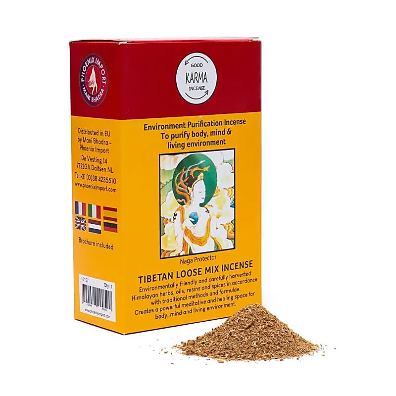 Original 'Gangchen' powder incense, 12 SCENTS TO CHOOSE FROM! 130 to 140 gram box, prepared by monks in the Himalayan region according to a traditional recipe. 100% natural ingredients!
