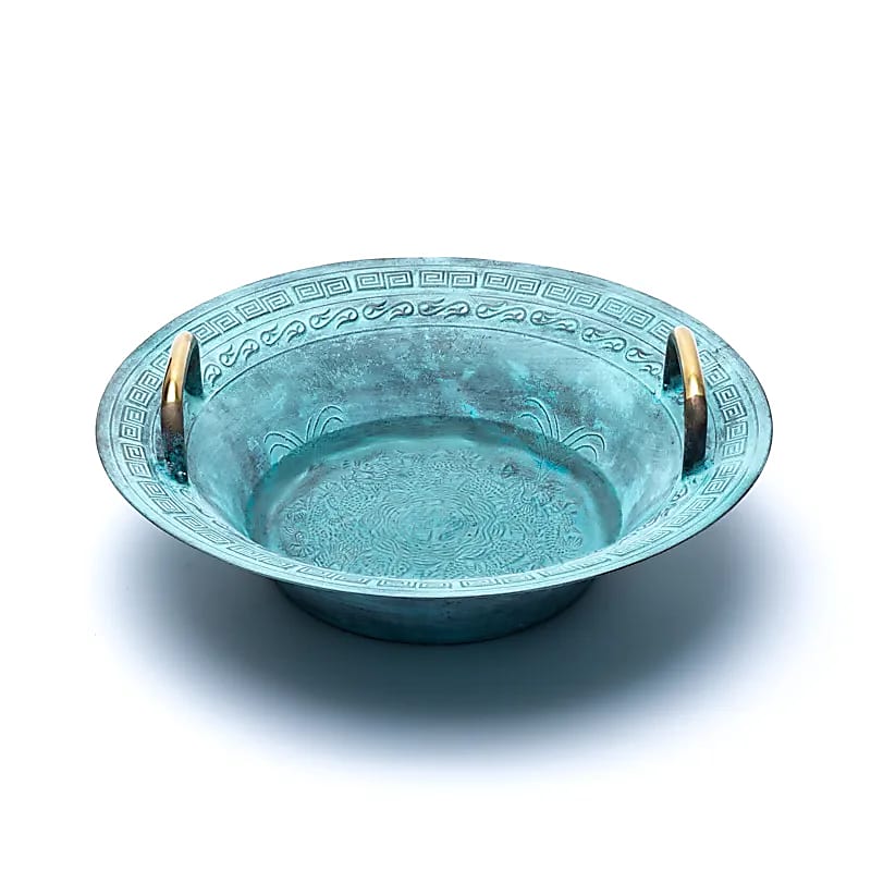 Taoist bronze bowl (rare), size 39 centimeters - 2250 grams, dates back to the Han Dynasty, more than 2000 years ago!
