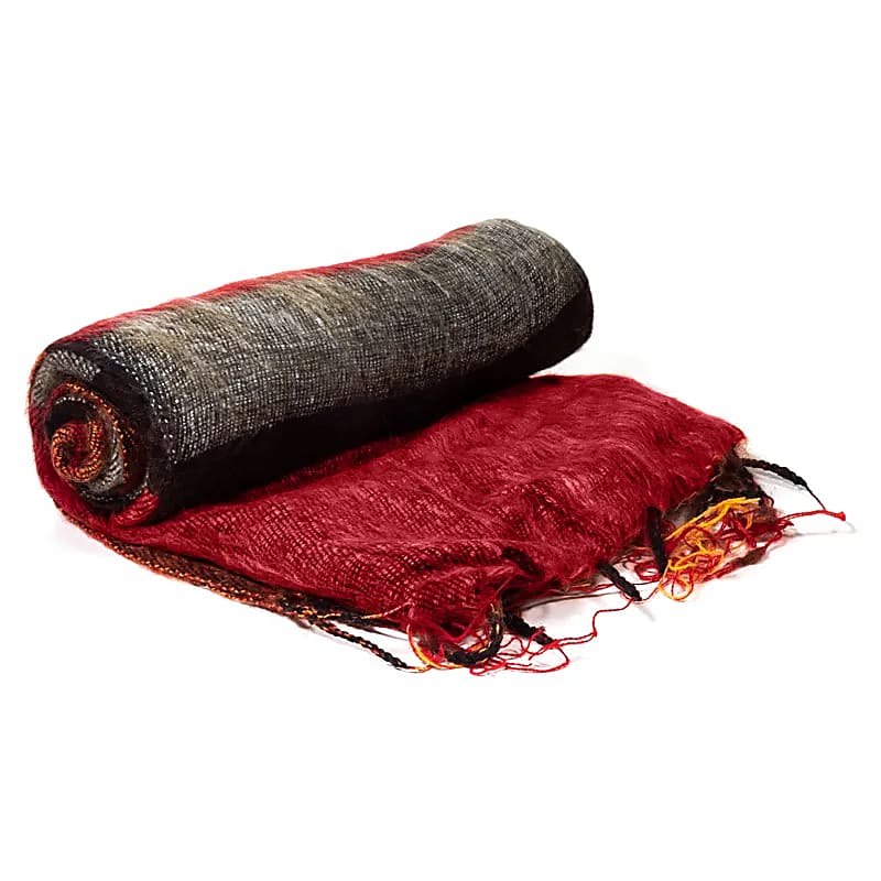 Shawl made of 70% acrylic/ 30% cotton. Size 200x80 centimeters long - 297 grams! Perfect for meditation!