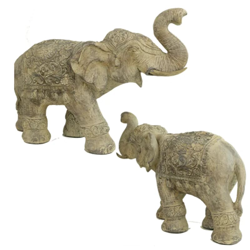 Elephant statuette measuring 55x23x42 centimeters - 5930 grams. Made in Nepal, perfect for a meditation room, altar, collection, exhibition...!