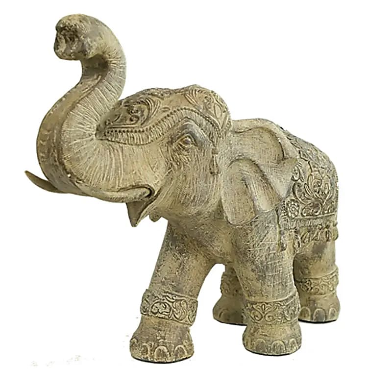 Elephant statuette measuring 55x23x42 centimeters - 5930 grams. Made in Nepal, perfect for a meditation room, altar, collection, exhibition...!