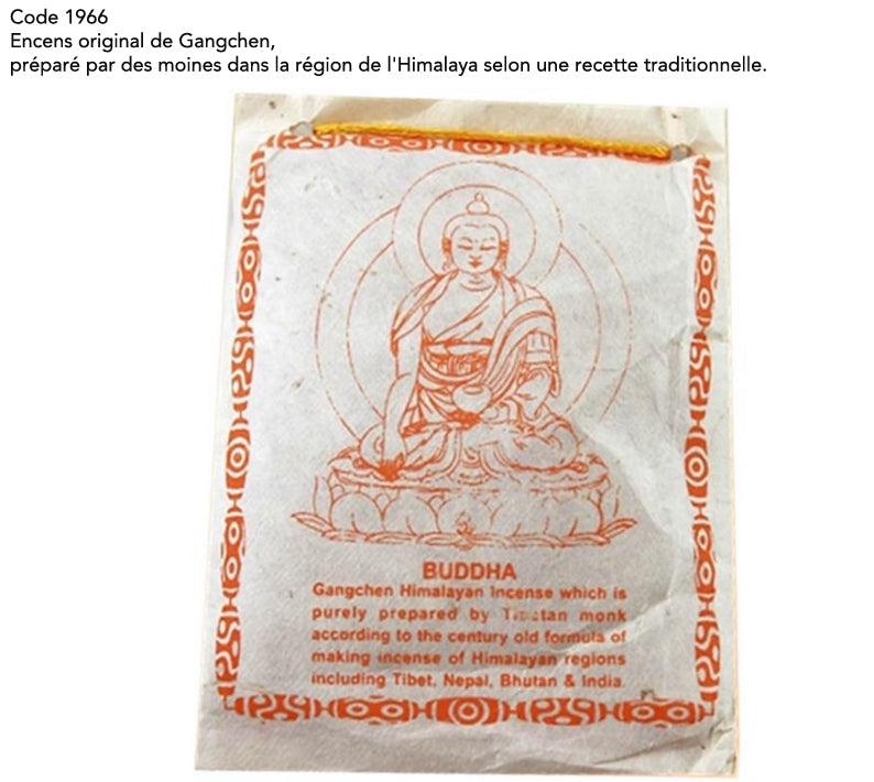 Original incense from 'Gangchen', powder*, 40 gram bag, prepared by monks in the Himalayan region according to a traditional recipe. 100% natural ingredients!!