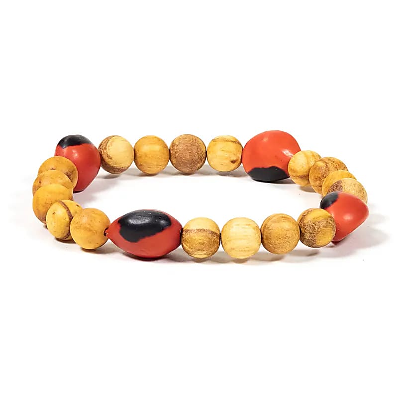 Palo santo (bois), 3 modèles de bracelets au choix en perles rondes de 8 mm de 18 cm de long. Finition naturelle et odorante car le palo santo est un encens puissant !
