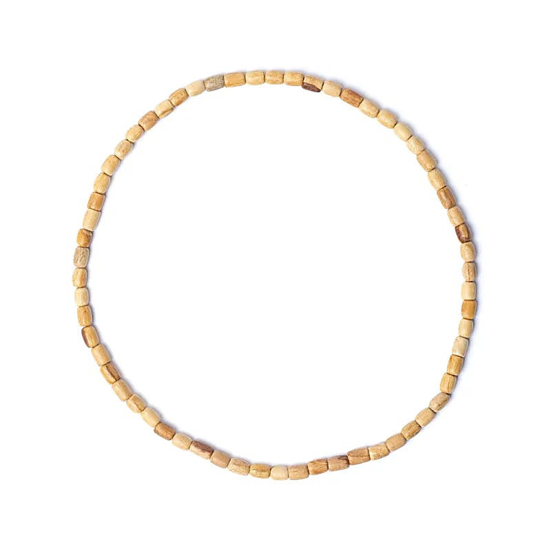 Palo santo (bois), perles de 6 x 8 mm, en bracelet de 17 à 21cm ou collier de 24cm. Finition naturelle et odorante car le palo santo est un encens puissant !