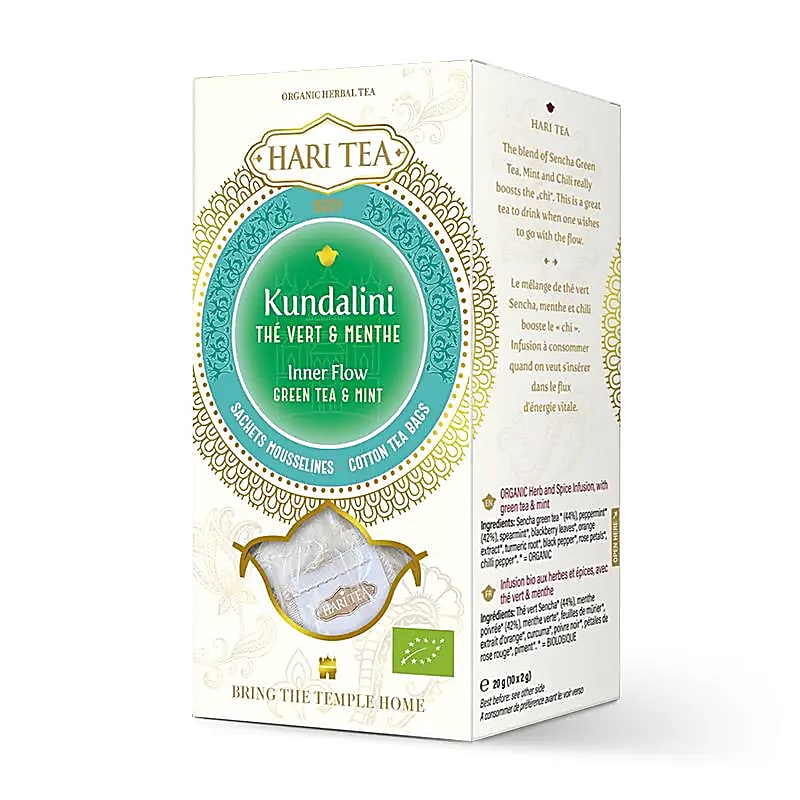Infusion et Thé Bio. de chez 'Hari Tea', mélangé conformément à l'Ayurveda, boîte de 10 sachets ! 12 parfums au choix !