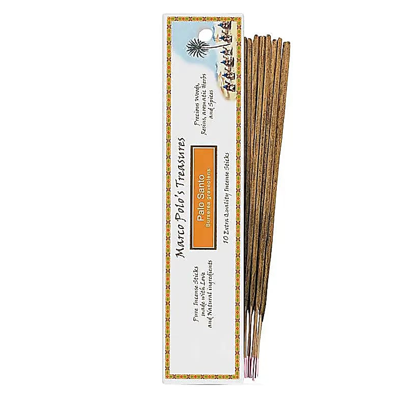 'Marco Polo's Treasures' Incense by 'Fiore d'Oriente' 100% natural, 18 fragrances to choose from! 10 sticks of 23 cm per box. Burn time 60 to 80 minutes. A centuries-old experience, perfect quality!