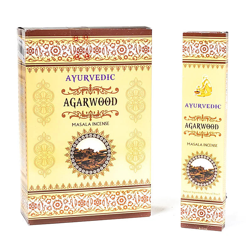 Ayurvedic incense from 'Masala Incense', 12 fragrances to choose from. 100% natural, hand-rolled without toxic materials. The box contains 12 packs of 15 incense sticks per pack. Burn time: ± 60 minutes per stick. Sold individually or in packs of 12!