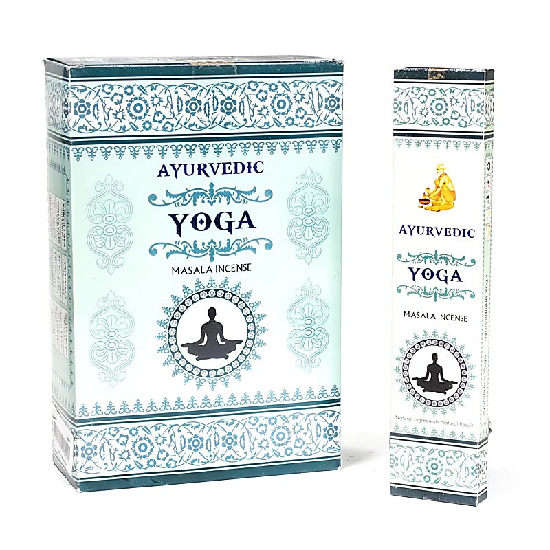 Ayurvedic incense from 'Masala Incense', 12 fragrances to choose from. 100% natural, hand-rolled without toxic materials. The box contains 12 packs of 15 incense sticks per pack. Burn time: ± 60 minutes per stick. Sold individually or in packs of 12!