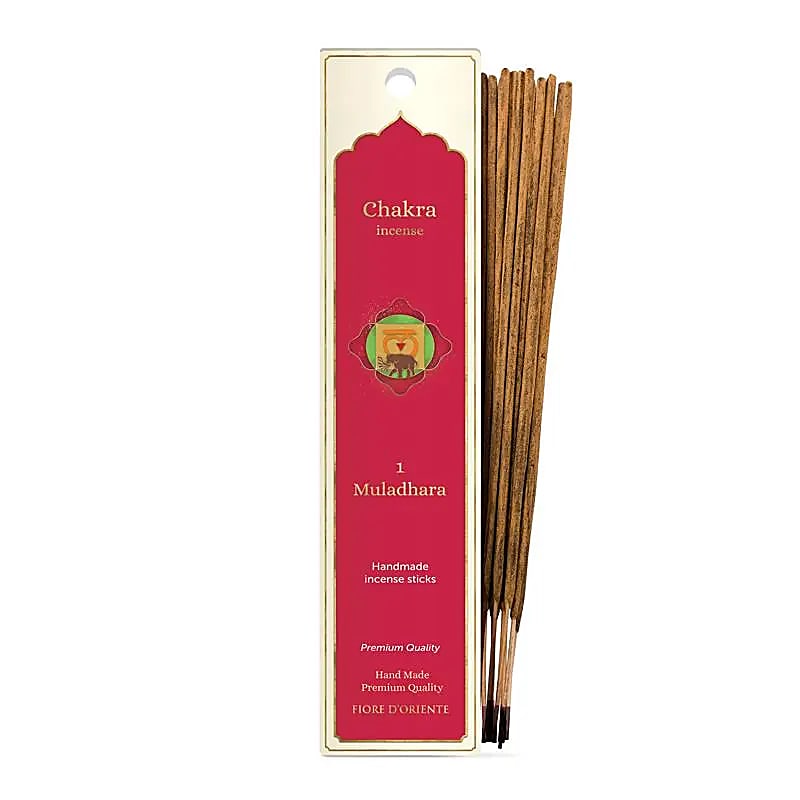 Incense from 'Fiore d'Oriente', '7 Chakras' series, pack of approximately 20 sticks. Burn time: ± 60 to 70 minutes per stick! Very good quality!