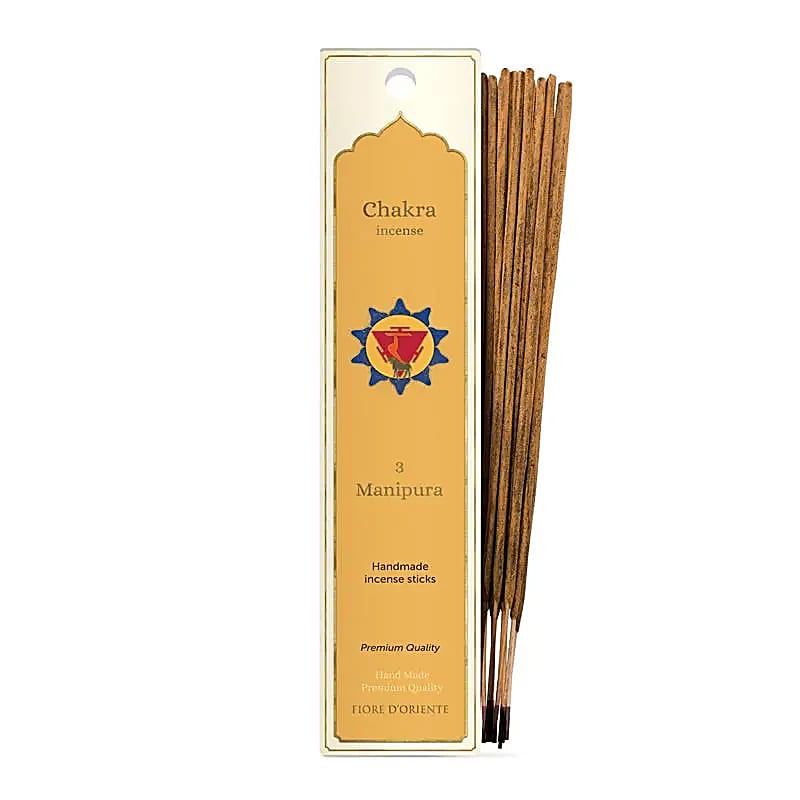 Incense from 'Fiore d'Oriente', '7 Chakras' series, pack of approximately 20 sticks. Burn time: ± 60 to 70 minutes per stick! Very good quality!
