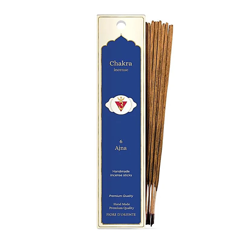 Incense from 'Fiore d'Oriente', '7 Chakras' series, pack of approximately 20 sticks. Burn time: ± 60 to 70 minutes per stick! Very good quality!