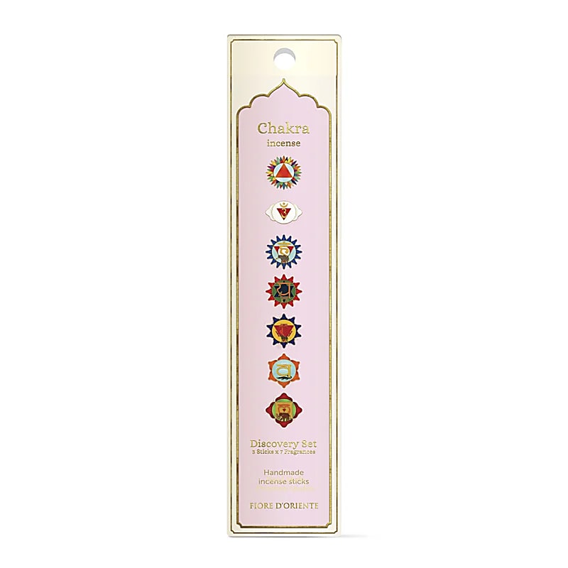 Incense from 'Fiore d'Oriente', '7 Chakras' series, pack of approximately 20 sticks. Burn time: ± 60 to 70 minutes per stick! Very good quality!