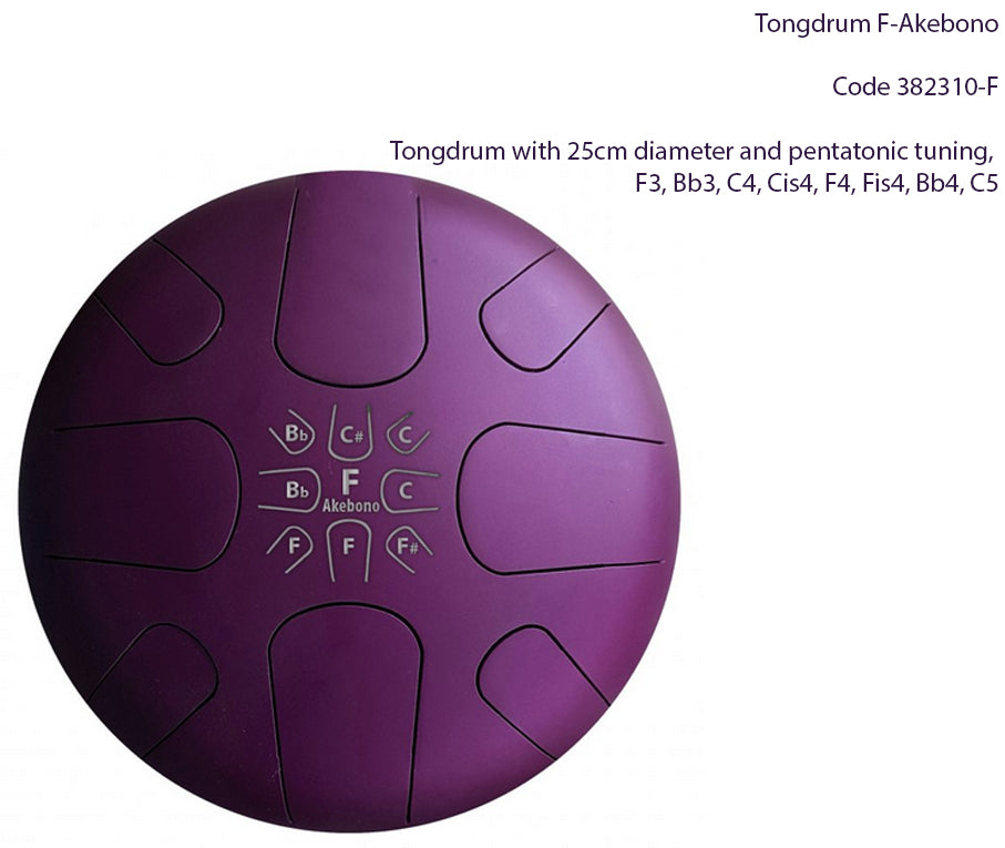 Tongdrum/Handpan, 25cm de diamètre x 13 centimètres de hauteur - 2,40 kilogrammes 5 modèles au choix ! vendu avec une housse et 2 baguettes, parfait ! Extra plat, léger, parfait pour voyager et transporter !