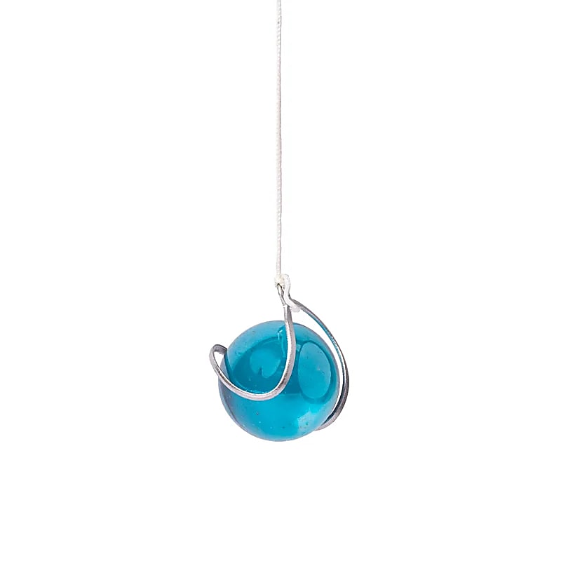 Carillon décoratif 'Ange' de couleur bleue, fait en verre avec des tubes métalliques suspendus ! 74 centimètres de long x 20 - 200 grammes. Très beau design, parfait !