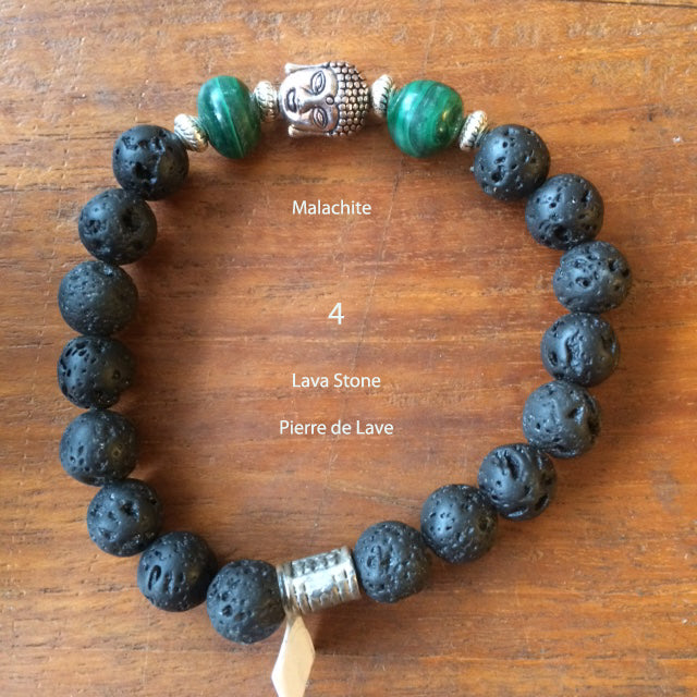 Collection de bracelets '7 chakras' et 'Bouddha', avec perles de 8 millimètres. Disponible de 17 à 21 cn de longueur. Qualité AA à AAA, superbes perles ! Fait par Gem & Zen !