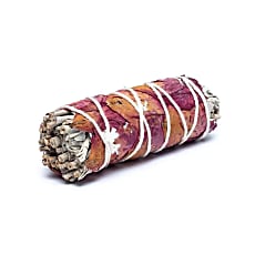 A selection of white sage sold in smudges (bouquets) of 25/30 gr. or in packs of 24 smudges. 3 fragrances to choose from: 100% natural - Dragon's Blood - Rose. Perfect!