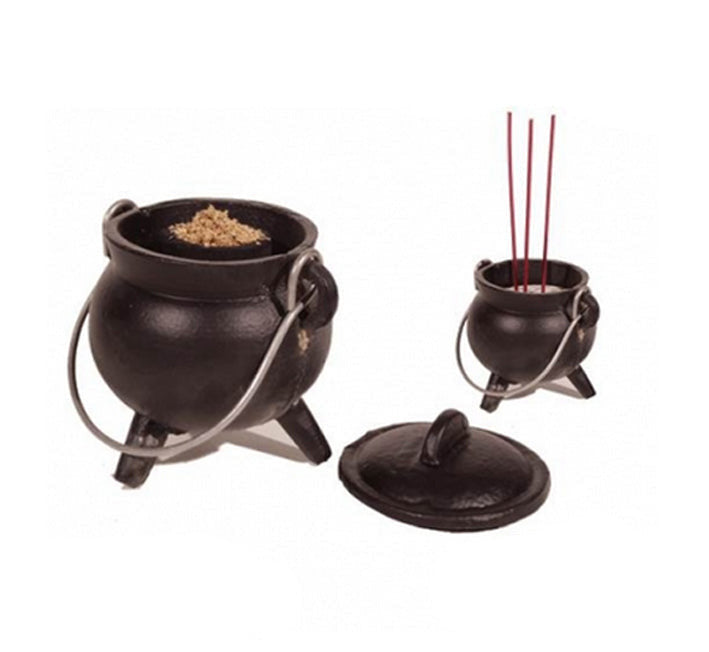 Genuine cast iron cauldron, 6x7 or 7x9 cm - 260 or 560 grams / Perfect for burning incense with charcoal or for sticks if you fill it with sand!