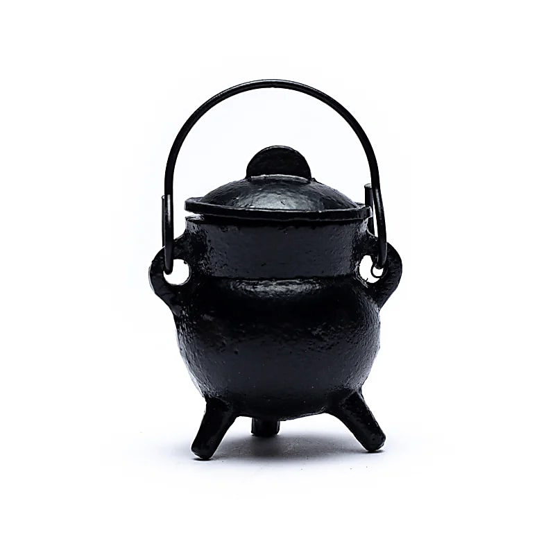 Genuine cast iron cauldron, 6x7 or 7x9 cm - 260 or 560 grams / Perfect for burning incense with charcoal or for sticks if you fill it with sand!