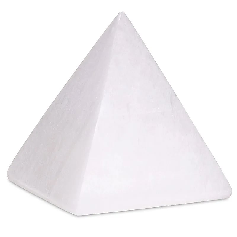 Pyramides en Sélenite de 4, 8 ou 10 centimètres, parfait pour la lithothérapie, collection, exposition...!