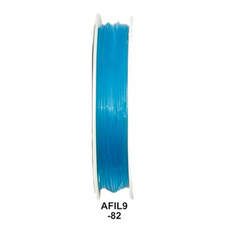 Sélection de fils divers 'spécial bijouterie' : Fil élastique transparent 8mm ou 10mm, ou couleurs 8mm. Bobine de fil en cordon de coton ciré noir de 15mm (bobine de 7 ou 450m.) !