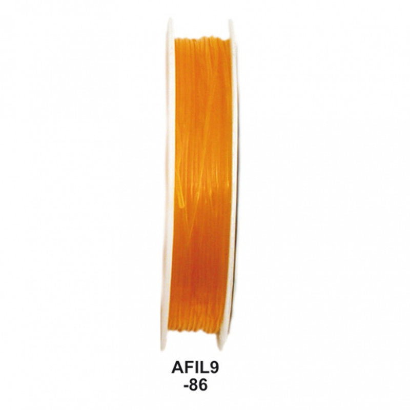 Sélection de fils divers 'spécial bijouterie' : Fil élastique transparent 8mm ou 10mm, ou couleurs 8mm. Bobine de fil en cordon de coton ciré noir de 15mm (bobine de 7 ou 450m.) !