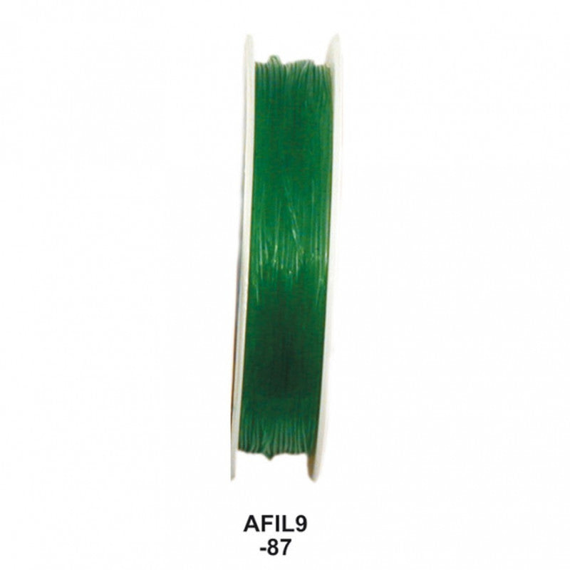 Sélection de fils divers 'spécial bijouterie' : Fil élastique transparent 8mm ou 10mm, ou couleurs 8mm. Bobine de fil en cordon de coton ciré noir de 15mm (bobine de 7 ou 450m.) !