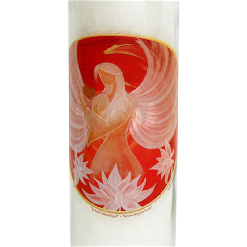 Bougies des 3 Anges, d'une durée de 100 Heures à la stéarine, 21 cm x 6,5 cm. Lotus de l'Ange de l'amour , Ange de l'énergie de guérison , Grand Ange de l'amour