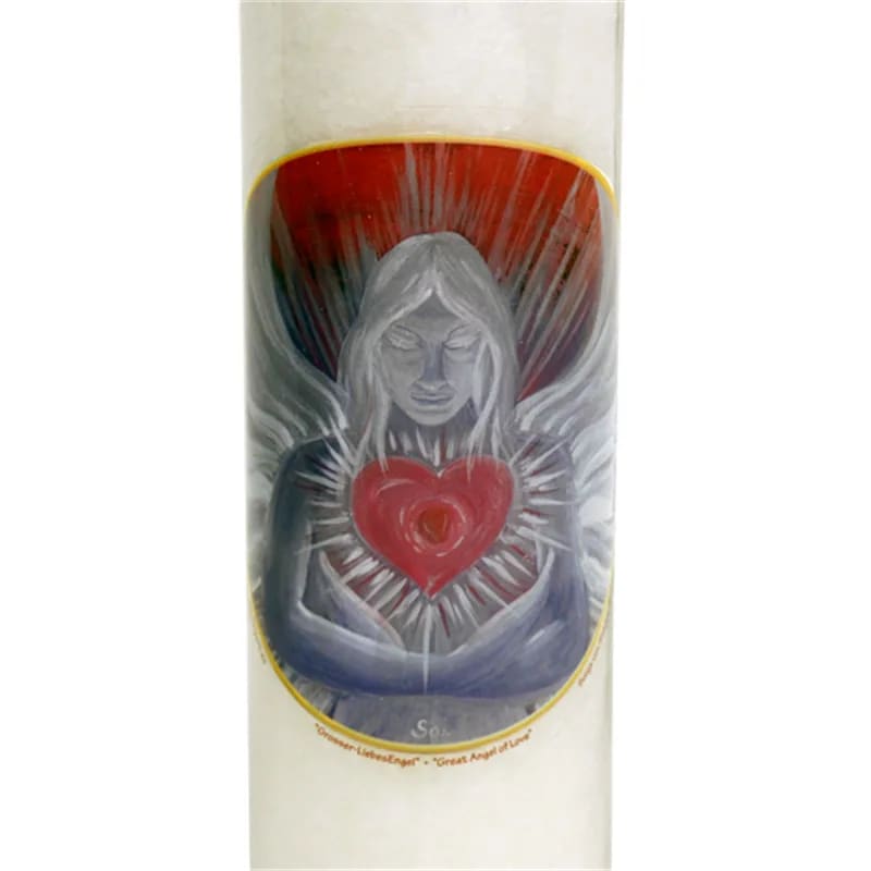 Bougies des 3 Anges, d'une durée de 100 Heures à la stéarine, 21 cm x 6,5 cm. Lotus de l'Ange de l'amour , Ange de l'énergie de guérison , Grand Ange de l'amour