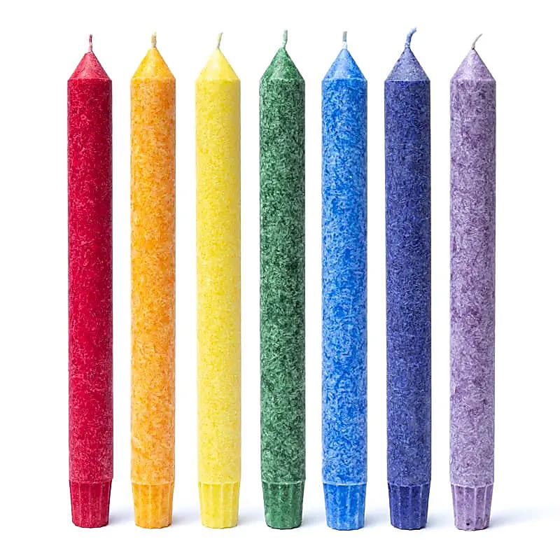 100% Natural Stearin Candles. Tapered. Scents made with essential oils. 21x2.2 centimeters - Burn time: 8-9 hours!