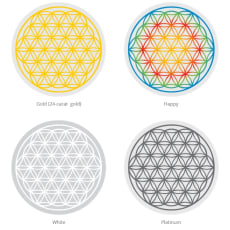 Carafe 'Alladin' de chez 'Nature's design' de 1300 millitres, avec le symbole de la fleur de vie gravé ! 5 finitions : basic, blanche, multicolore, Or ou Platine ! Verre sans plomb et soufflé à la bouche !