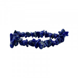 Lapis Lazuli, bracelet de 17 à 21cm, collier de 42cm et sautoir de 85cm. Perles de type 'baroque/ chips' de formes naturelles montées sur fil élastique ou fil d'acier de haute résistance !