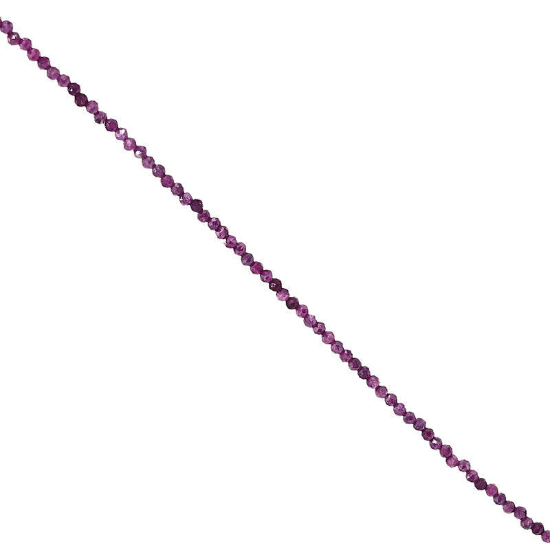Rubis ! Collier ou bracelet en Argent et perles facettées de 2/3 millimètres. En bracelet de 17 cm ou en collier de 40 cm. Qualité AA à AAA, superbes perles !